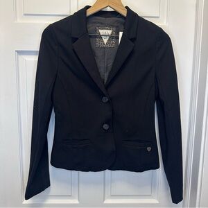 Ikks Classic Black Blazer with Embellished Back